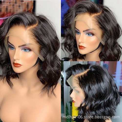 Body Wave Short BOB Human Hair Wigs for Black Women With Baby Hair 13*4 Brazilian Remy Hair lace front wig